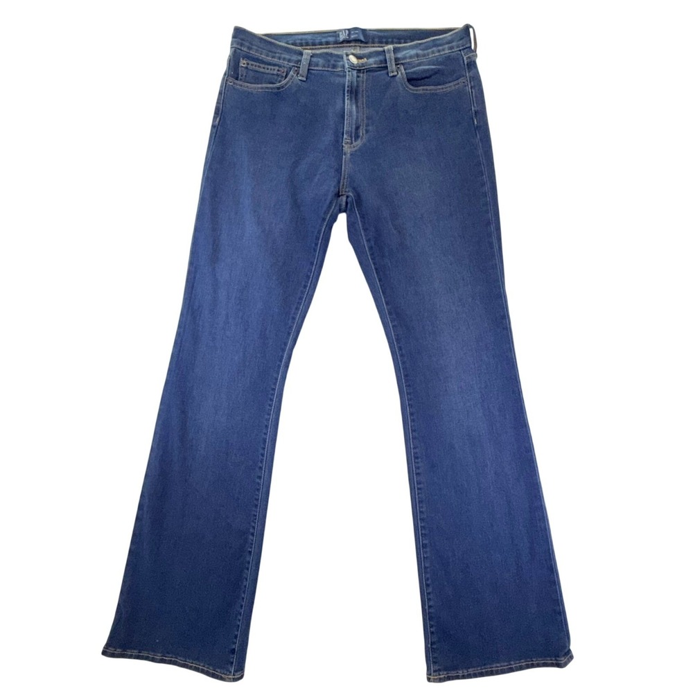 Gap Denim Bootcut Jeans Womens 10 30R Medium Wash Mid Rise‎ Stretch Blue Pants